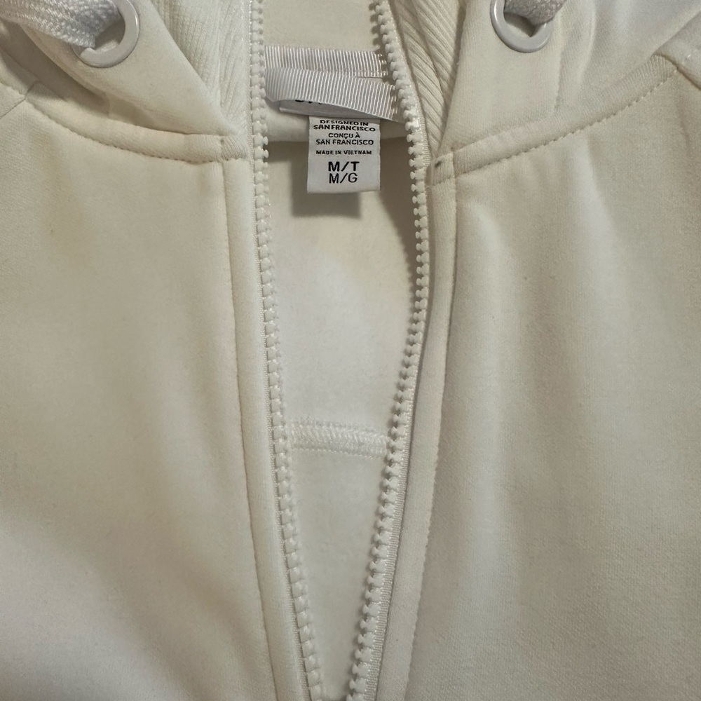 New Without Tags Athleta Triumph White Zip-Up Hoodie